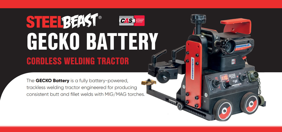Gecko Battery 2 Cordless Welding Tractor Shipped To Weldmet