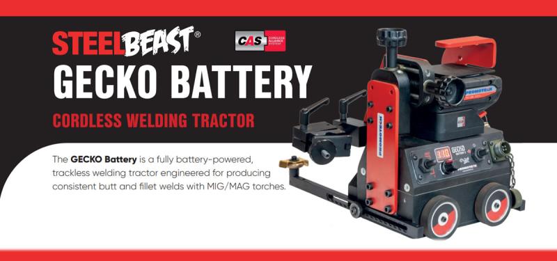 Gecko Battery 2 Cordless Welding Tractor Shipped To Weldmet