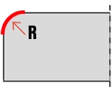 Bevel radius