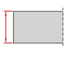 Bevel radius