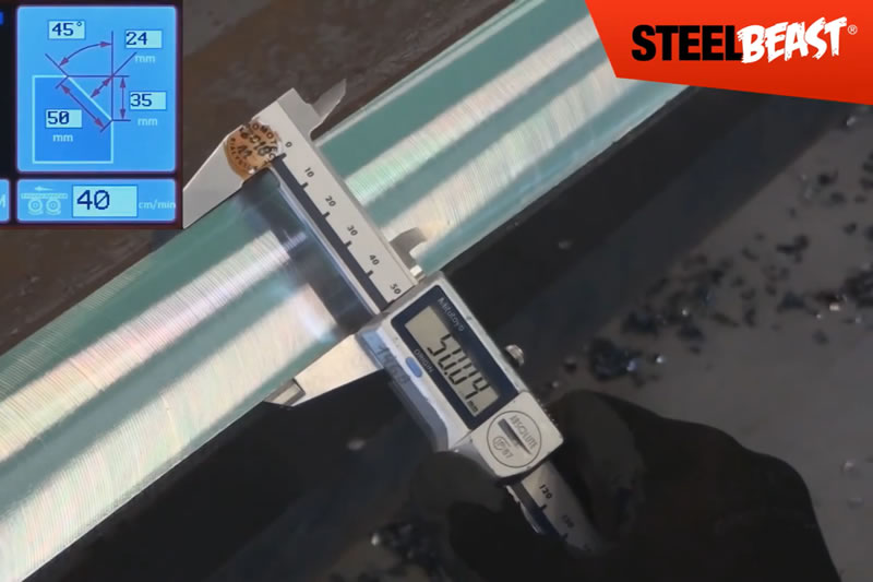 Big Steel Big Machine & Big Results With The ABM-50 Auto Feed Double Sided Beveller Big Steel Big Machine & Big Results With The ABM-50 Auto Feed Double Sided Beveller
