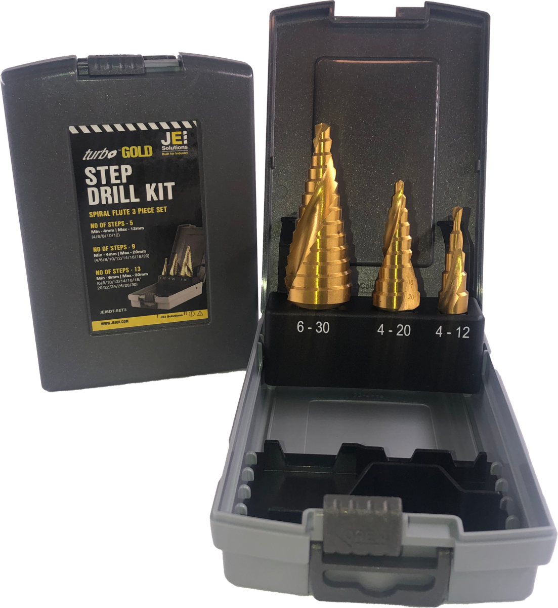 3 Piece Turbo™ Gold Step Drill Set